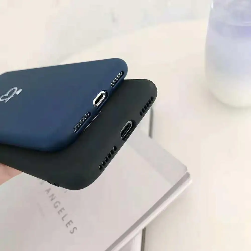 Матовый чехол для телефона iphone X XR XS Max мягкий силиконовый из ТПУ 6 6s 7 8 plus задняя