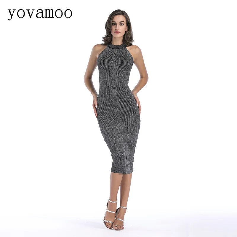 Yovamoo 2018 Autumn Vintage Sheath Knitted Cross Vest Sleeveless Mid-Calf Bodycon Dresses Sexy Slim Hip Gray Midi Dress
Yovamoo 2018 Autumn Vintage Sheath Knitted Cross Vest Sleeveless Mid-Calf Bodycon Dresses Sexy Slim Hip Gray Midi Dress