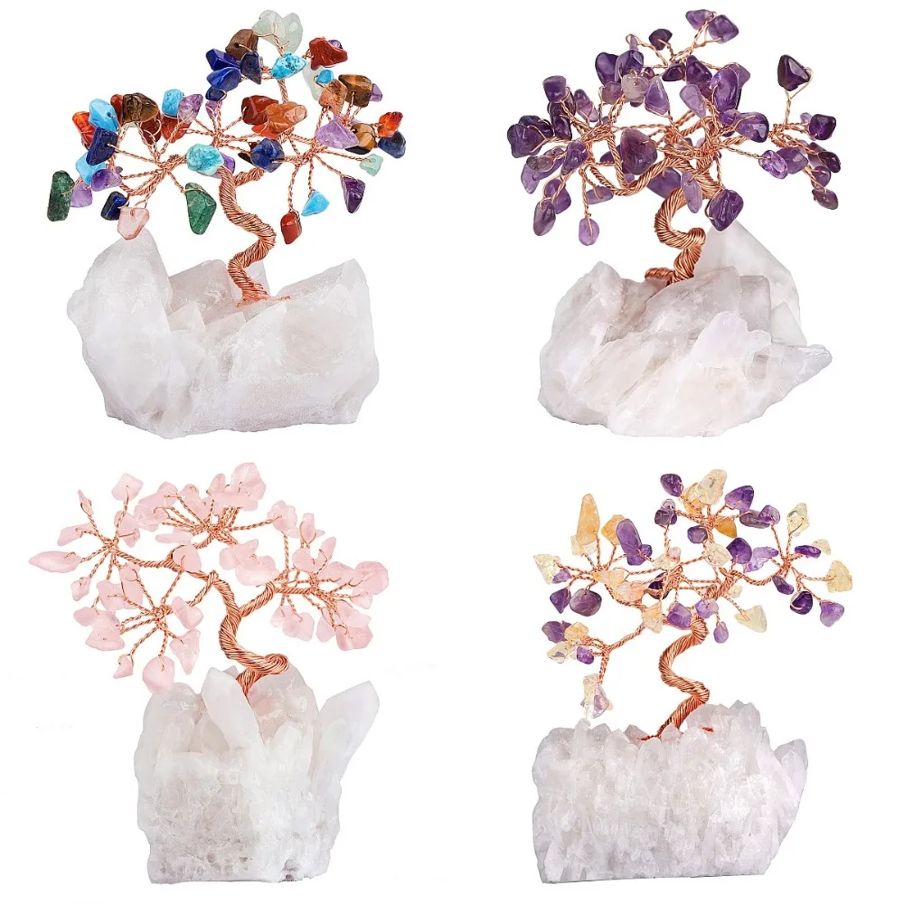 TUMBEELLUWA Natural Crystal Tree Raw Rock Quartz Cluster Base Bonsai Figurine Ornaments for Wealth and Luck Home Office Decor
TUMBEELLUWA Natural Crystal Tree Raw Rock Quartz Cluster Base Bonsai Figurine Ornaments for Wealth and Luck Home Office Decor