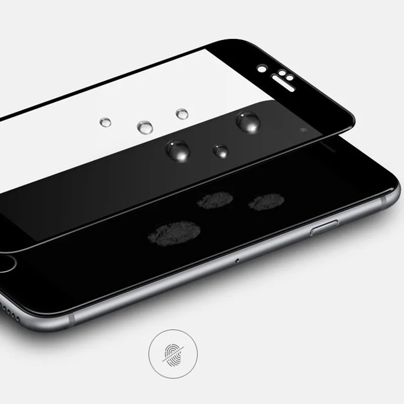 3D углеродное волокно 9H полное покрытие цветное закаленное стекло для iPhone 6 6s 7 Plus