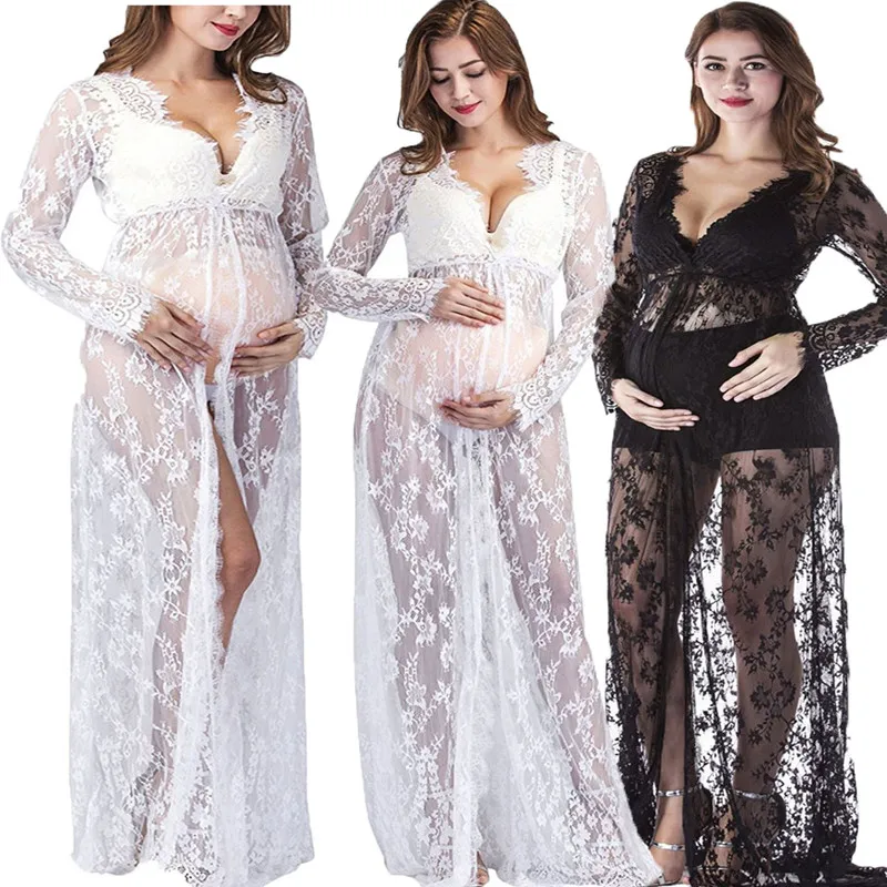 Summer Comfortable Lace Maternity Dresses Mop Long-sleeved Dress SPLIT FRONT Maternity Photography Props Fashion Pregnancy Dress
Summer Comfortable Lace Maternity Dresses Mop Long-sleeved Dress SPLIT FRONT Maternity Photography Props Fashion Pregnancy Dress