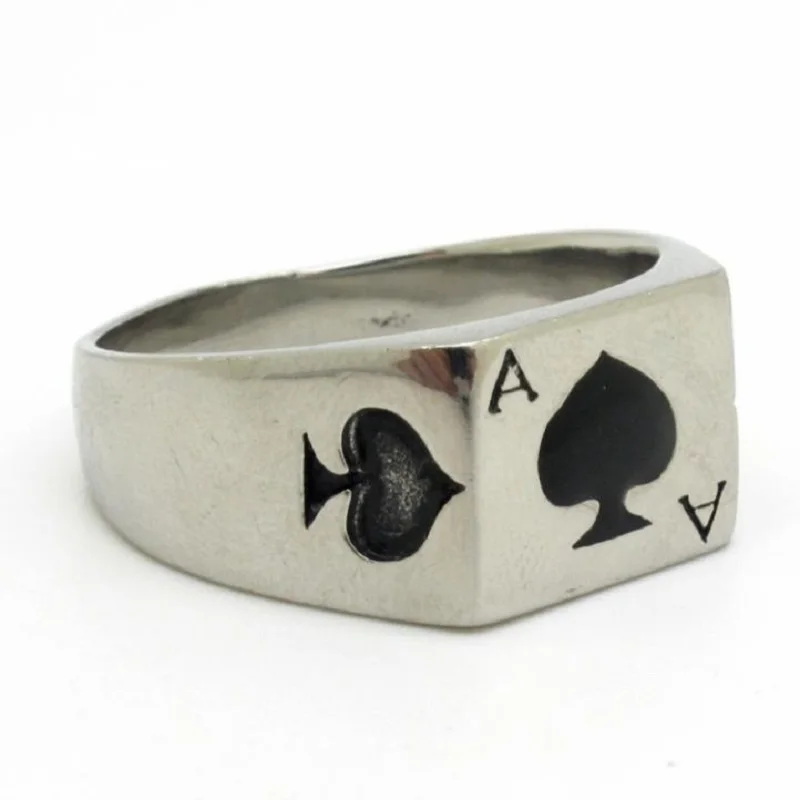 Новые модные мужские ювелирные изделия кольцо для покера с крупными пиками