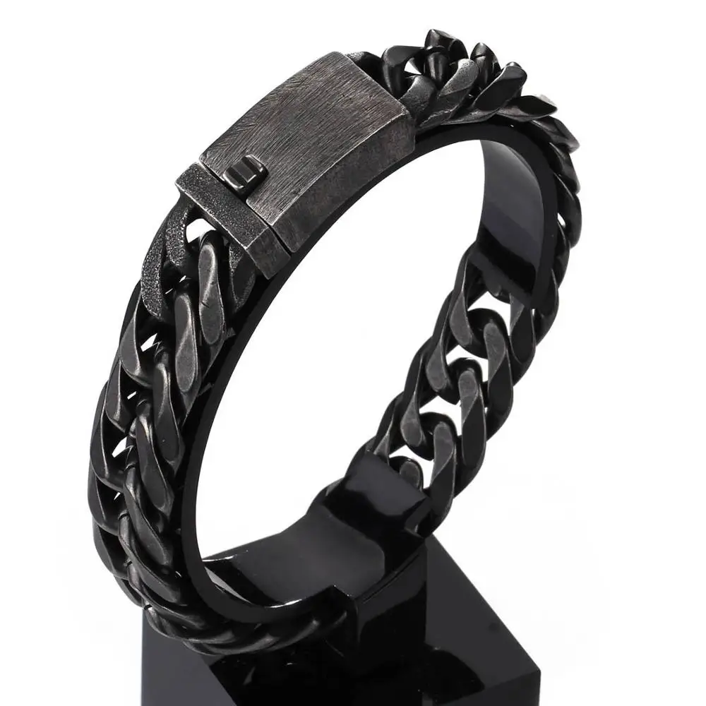 Granny Chic Christmas Gift New Matte Black Stainless Steel Men bracelet Trendy Style 22cm 13/16mm Bracelet Boys Women
Granny Chic Christmas Gift New Matte Black Stainless Steel Men bracelet Trendy Style 22cm 13/16mm Bracelet Boys Women