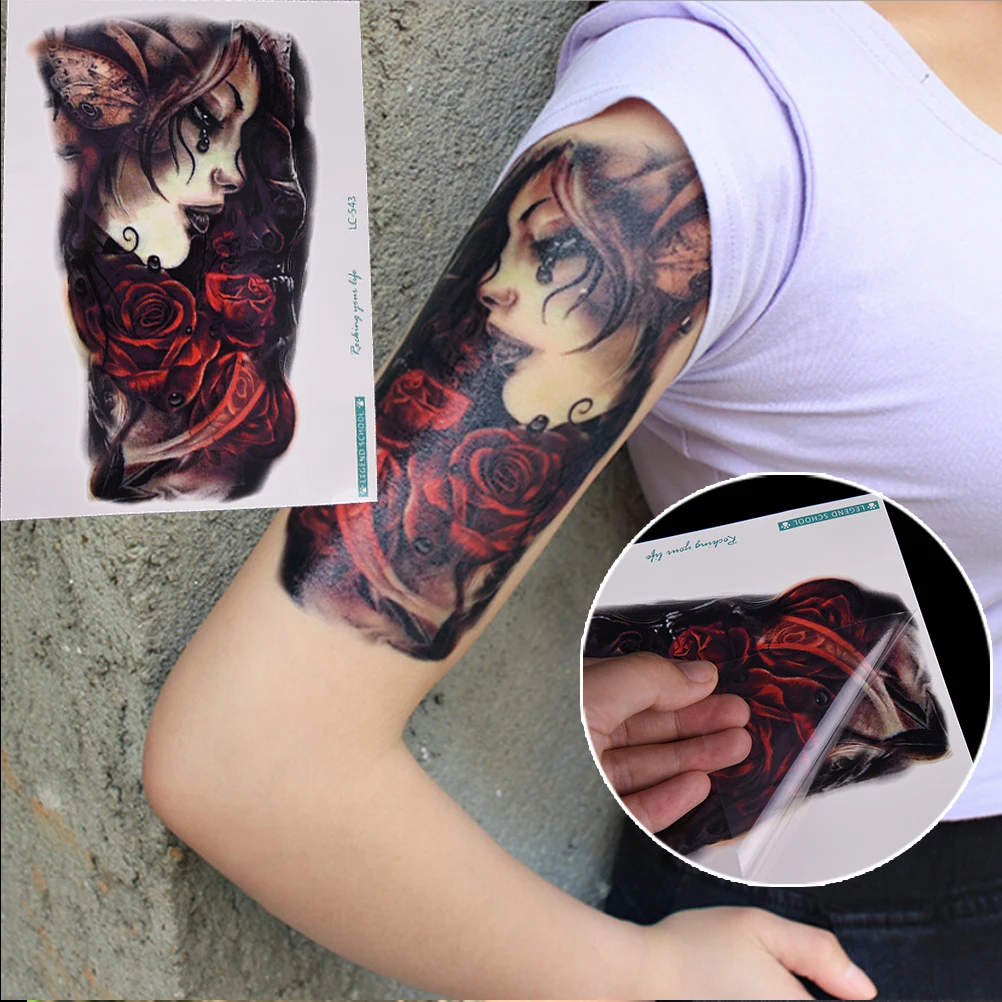 1 Sheet Temporary Tattoos Large Body Art Arm Sleeves Temporary Beauty Girl Tattoo Sticker Fake Tatoo for Men Women
1 Sheet Temporary Tattoos Large Body Art Arm Sleeves Temporary Beauty Girl Tattoo Sticker Fake Tatoo for Men Women