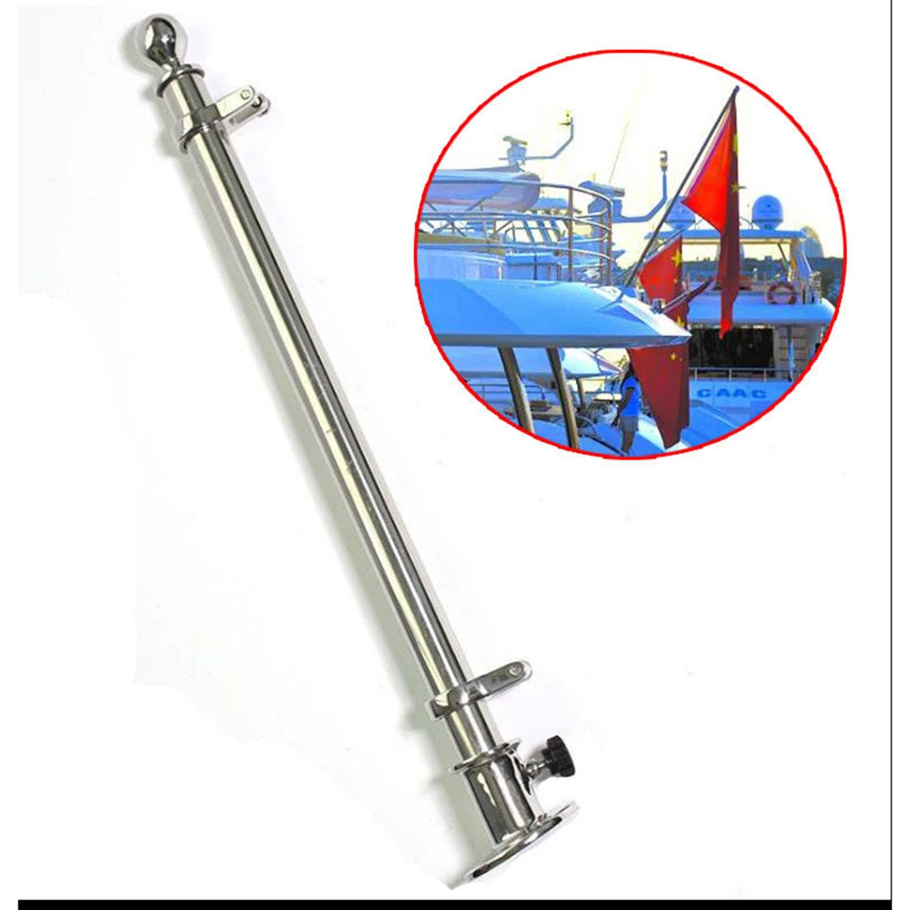 30" 760mm Marine 316 Stainless Steel Deck Flag Pole With Socket Base For Yachts / Boats Corrosion Resistance
30" 760mm Marine 316 Stainless Steel Deck Flag Pole With Socket Base For Yachts / Boats Corrosion Resistance