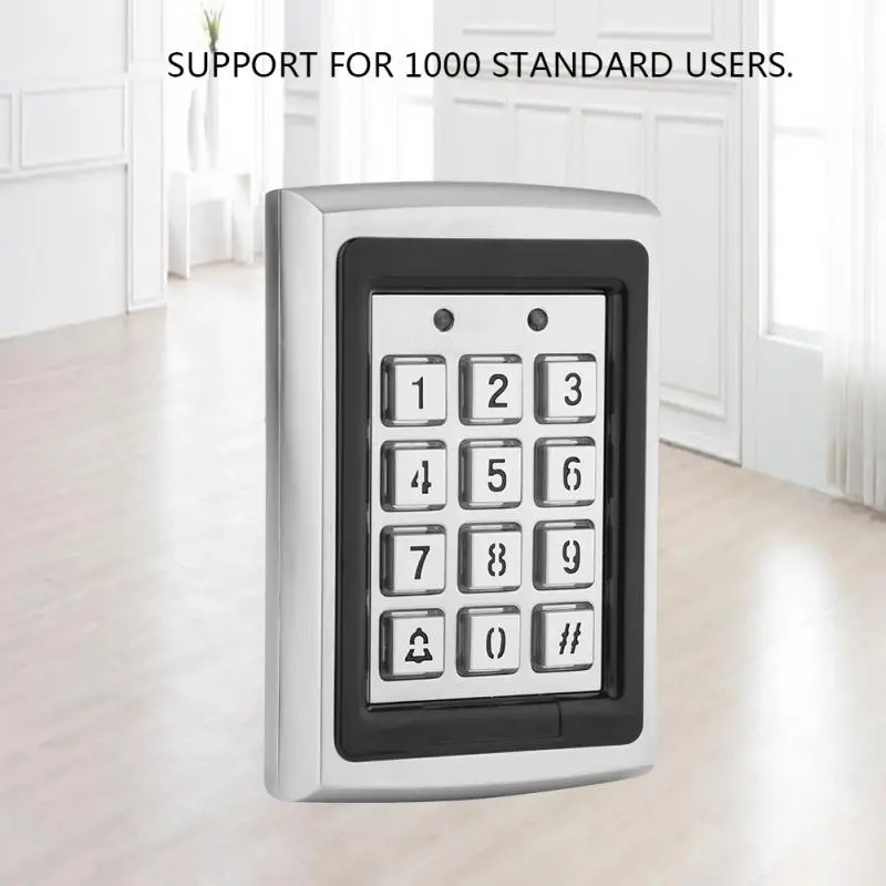 Металлическая RFID Клавиатура контроля доступа с 1000 пользователей для система
