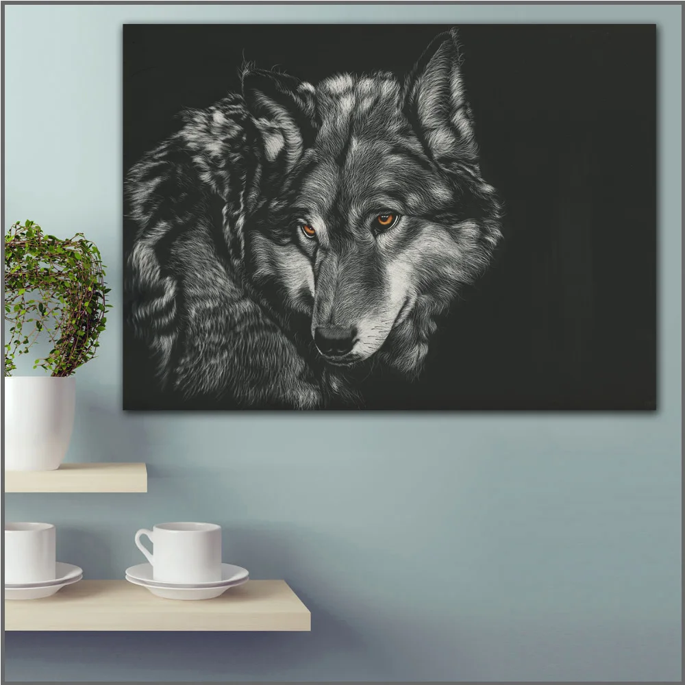 Printing Painting Art Wolves Black background Head Black Picture Home Decor Living Room Modern Canvas Print Paintings no frames
Printing Painting Art Wolves Black background Head Black Picture Home Decor Living Room Modern Canvas Print Paintings no frames