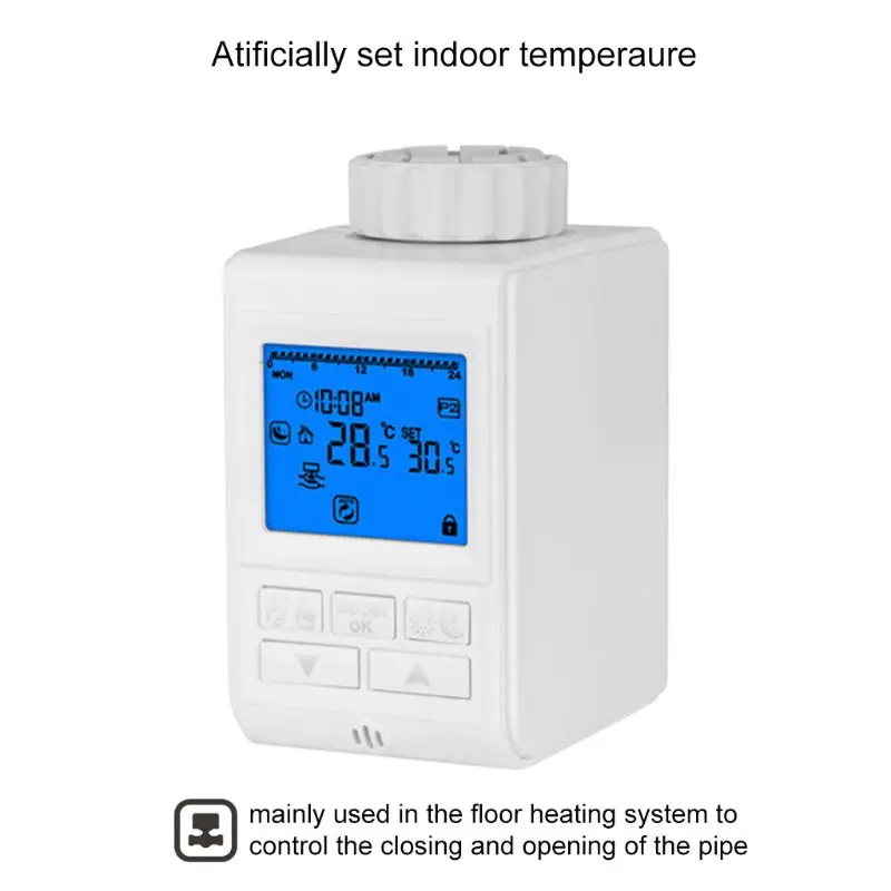 Programmable Thermostat Timer TRV Thermostatic Radiator Valve Actuator Thermostat Heater Thermoregulator Temperature Controller
Programmable Thermostat Timer TRV Thermostatic Radiator Valve Actuator Thermostat Heater Thermoregulator Temperature Controller