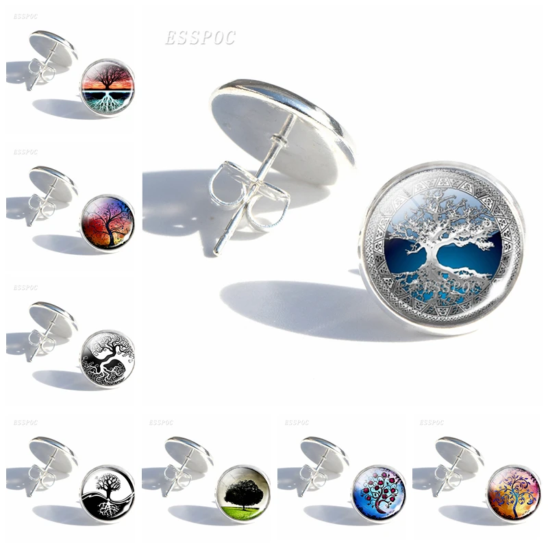 Tree of Life Simple Style Stud Earrings Women Fashion Glass Cabochon Earings DIY Paintings Life Tree Art Jewelry Gifts
Tree of Life Simple Style Stud Earrings Women Fashion Glass Cabochon Earings DIY Paintings Life Tree Art Jewelry Gifts