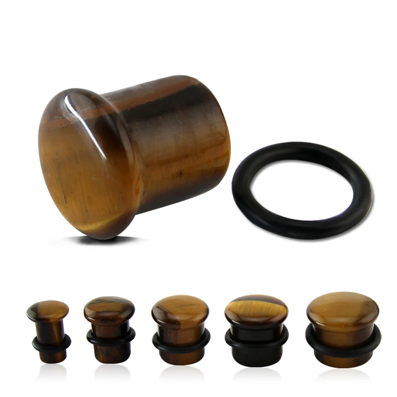 Tiger Eye Natural Stone Ear Plugs With O-Ring Body Jewelry Plug 8mm Single Flare Plug For Tunnel Ear Gauges Expander EK037S
Tiger Eye Natural Stone Ear Plugs With O-Ring Body Jewelry Plug 8mm Single Flare Plug For Tunnel Ear Gauges Expander EK037S