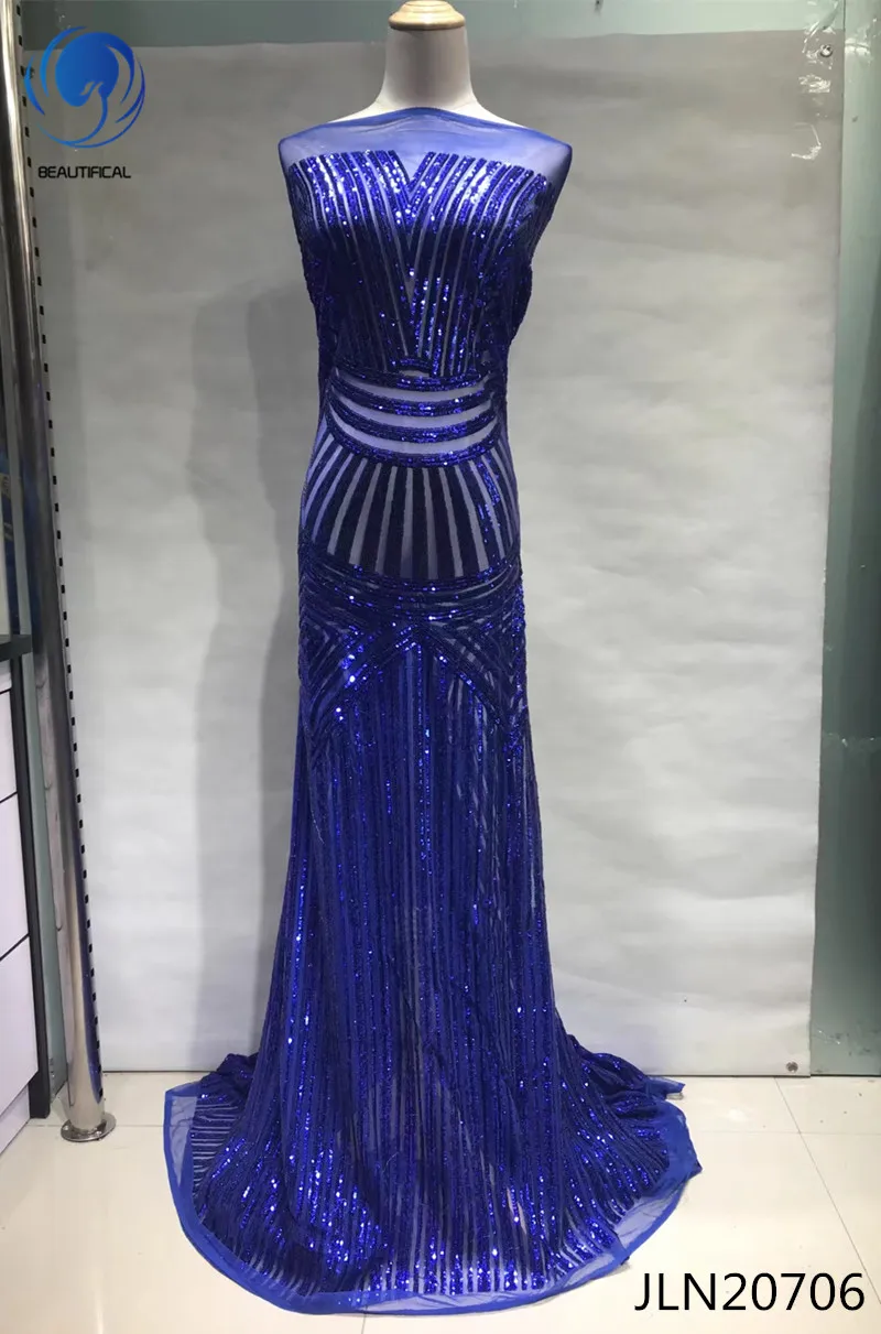 BEAUTIFICAL Royal blue lace fabrics Latest style embroidery tulle lace nigerian sequins fabric for dress net lace 5yards JLN207
BEAUTIFICAL Royal blue lace fabrics Latest style embroidery tulle lace nigerian sequins fabric for dress net lace 5yards JLN207