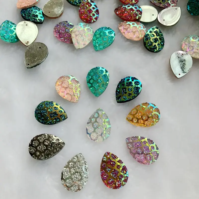 40Pcs/lot 13*18mm Water drop Resin Gems Stone For Bead Work Flat Back Tigrina Sew On Rhinestones With 2 Holes -A53
40Pcs/lot 13*18mm Water drop Resin Gems Stone For Bead Work Flat Back Tigrina Sew On Rhinestones With 2 Holes -A53
