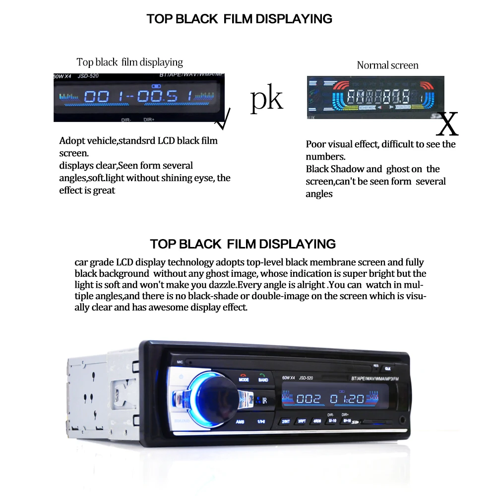 Автомобиль Радио стерео плеер 12 В Bluetooth телефон AUX-IN MP3 FM/USB/1 Din/удаленных FM MMC WMA 2018