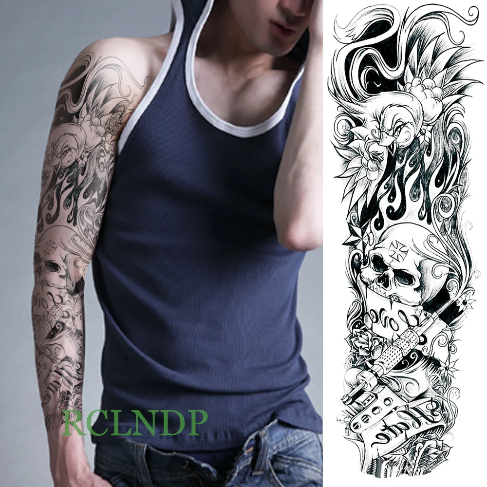 Waterproof Temporary Tattoo Sticker skull full arm fake tatto flash tatoo sleeve large size tatouage for men women lady
Waterproof Temporary Tattoo Sticker skull full arm fake tatto flash tatoo sleeve large size tatouage for men women lady