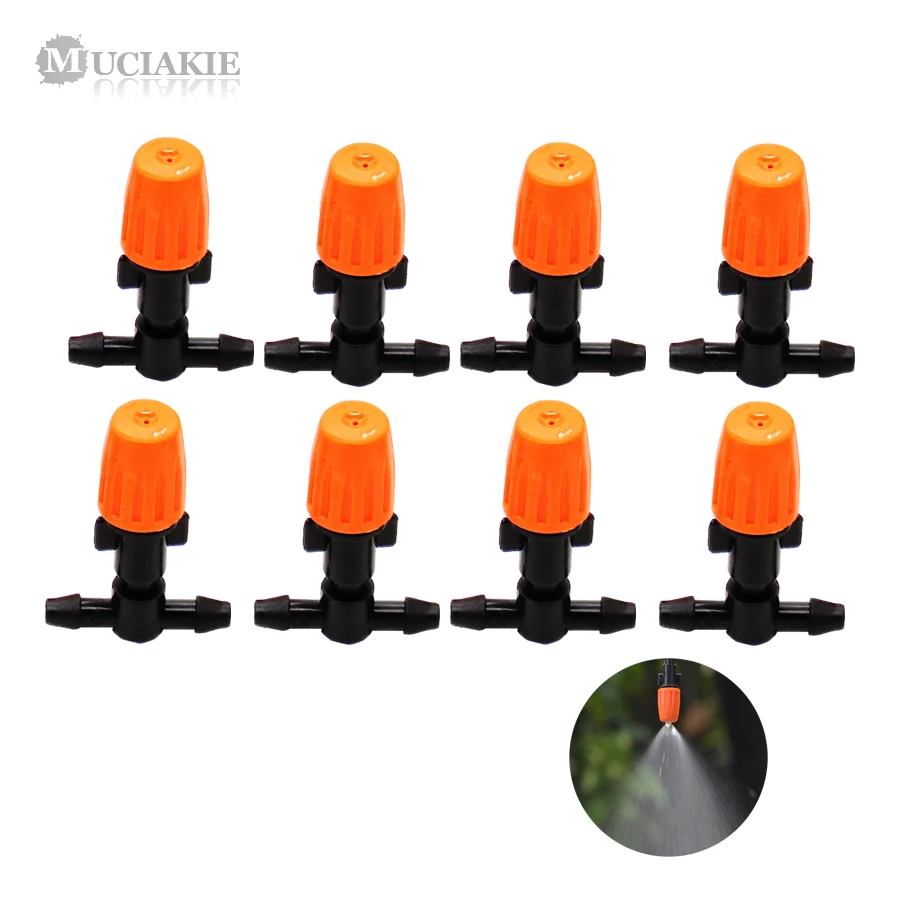MUCIAKIE 5PCS Adjustable Mist Sprinkler Orange Nozzle with 4/7mm Tee Connector Watering Misting Nozzle for Micro Drip Irrigation
MUCIAKIE 5PCS Adjustable Mist Sprinkler Orange Nozzle with 4/7mm Tee Connector Watering Misting Nozzle for Micro Drip Irrigation