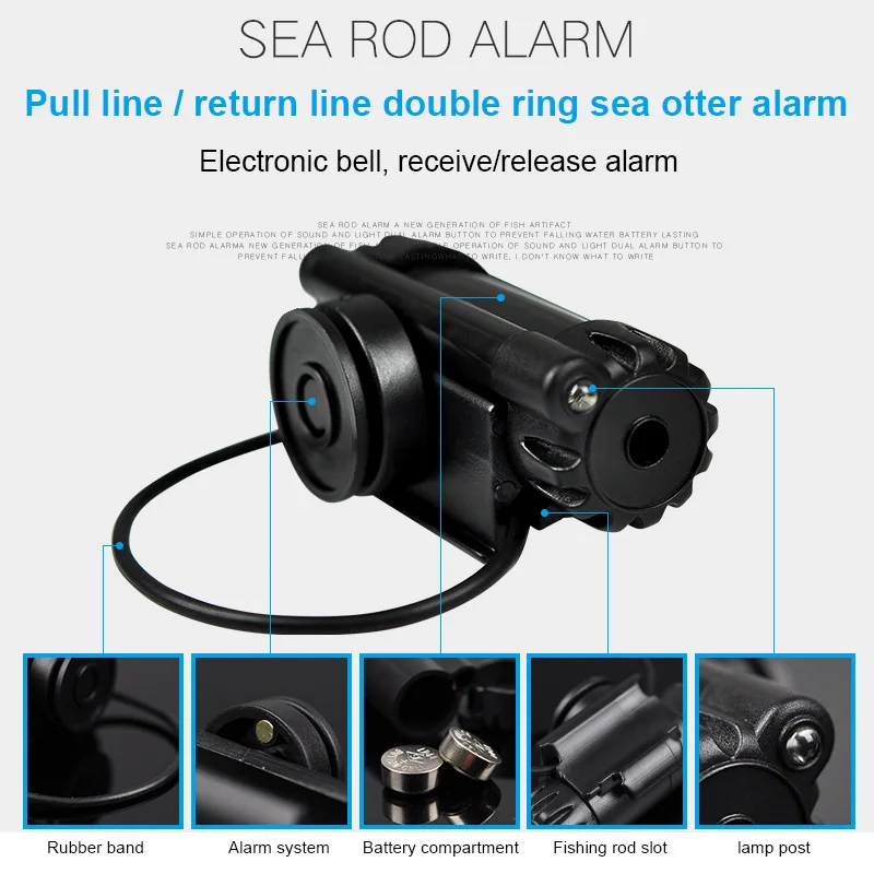 Fishing Bite Alarm Alert Audio Visual Signals for Rod Fish Line Tackling Tool C55K Sale | Спорт и развлечения