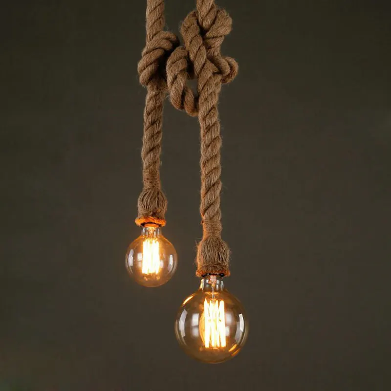 Hemp Rope Pendant Lights Vintage Retro Loft Industrial Hanging Lamp for Living Room Kitchen Home Decor light fixture
Hemp Rope Pendant Lights Vintage Retro Loft Industrial Hanging Lamp for Living Room Kitchen Home Decor light fixture