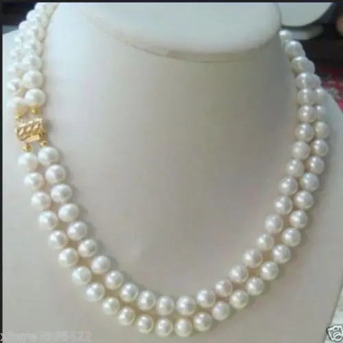 Hot selling free shipping*******hot 2 row 7-8MM AKOYA REAL WHITE PEARL NECKLACE 18-19 inch
Hot selling free shipping*******hot 2 row 7-8MM AKOYA REAL WHITE PEARL NECKLACE 18-19 inch