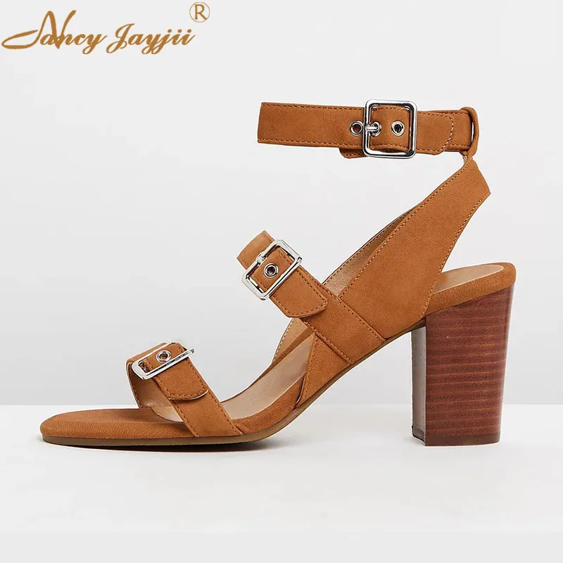 Female Shoes Woman Ladies Sandals Solid Ankle-Wrap Buckle Super High Square heels Basic Mature Elegant Concise Fashion 2019
Female Shoes Woman Ladies Sandals Solid Ankle-Wrap Buckle Super High Square heels Basic Mature Elegant Concise Fashion 2019