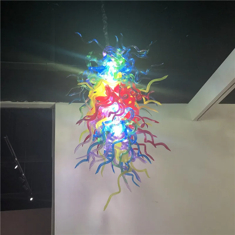 Art Murano Glass Style LED Lights Mouth Blown Glass Rainbow Chandelier, Colorful Style Glass Chandelier Sale
Art Murano Glass Style LED Lights Mouth Blown Glass Rainbow Chandelier, Colorful Style Glass Chandelier Sale