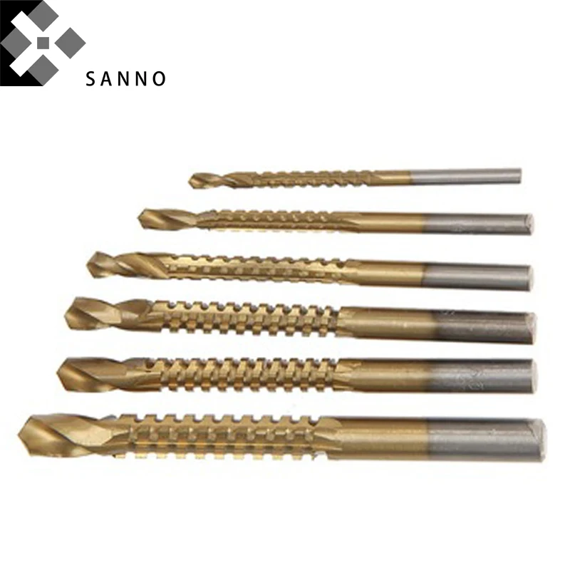 HSS twist drills tools slot sawtooth bit woodworking D3mm - D8mm titanium coating saw drill bit for aluminum alloy
HSS twist drills tools slot sawtooth bit woodworking D3mm - D8mm titanium coating saw drill bit for aluminum alloy