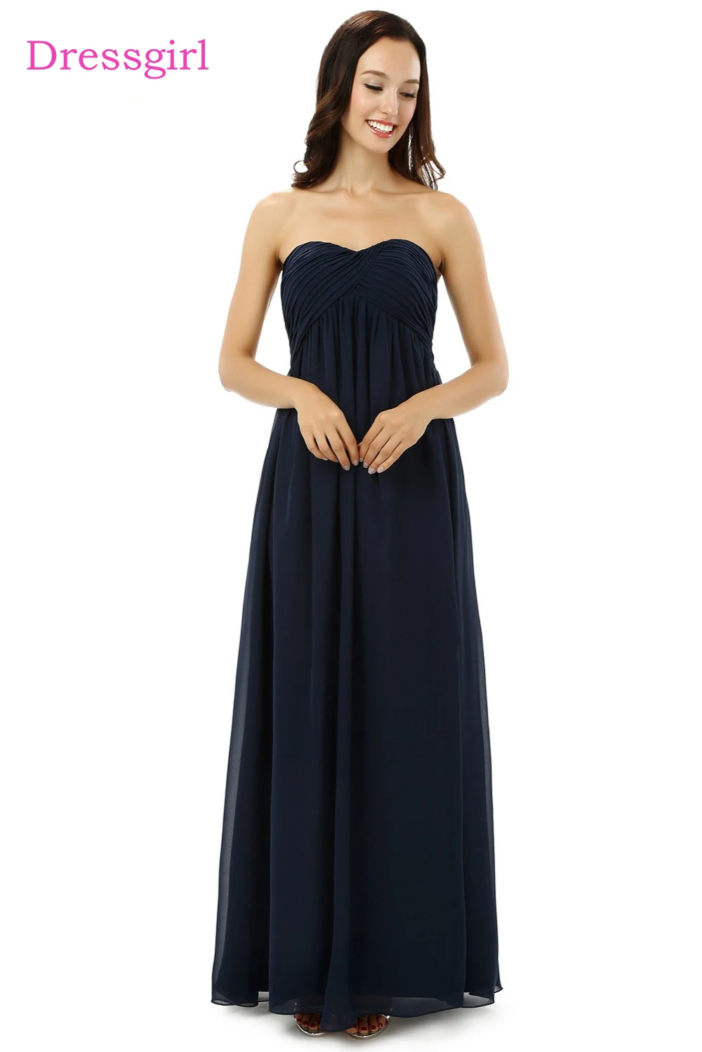 New Cheap Bridesmaid Dresses Under 50 A-line Sweetheart Floor Length Navy Blue Chiffon Wedding Party Dresses
New Cheap Bridesmaid Dresses Under 50 A-line Sweetheart Floor Length Navy Blue Chiffon Wedding Party Dresses