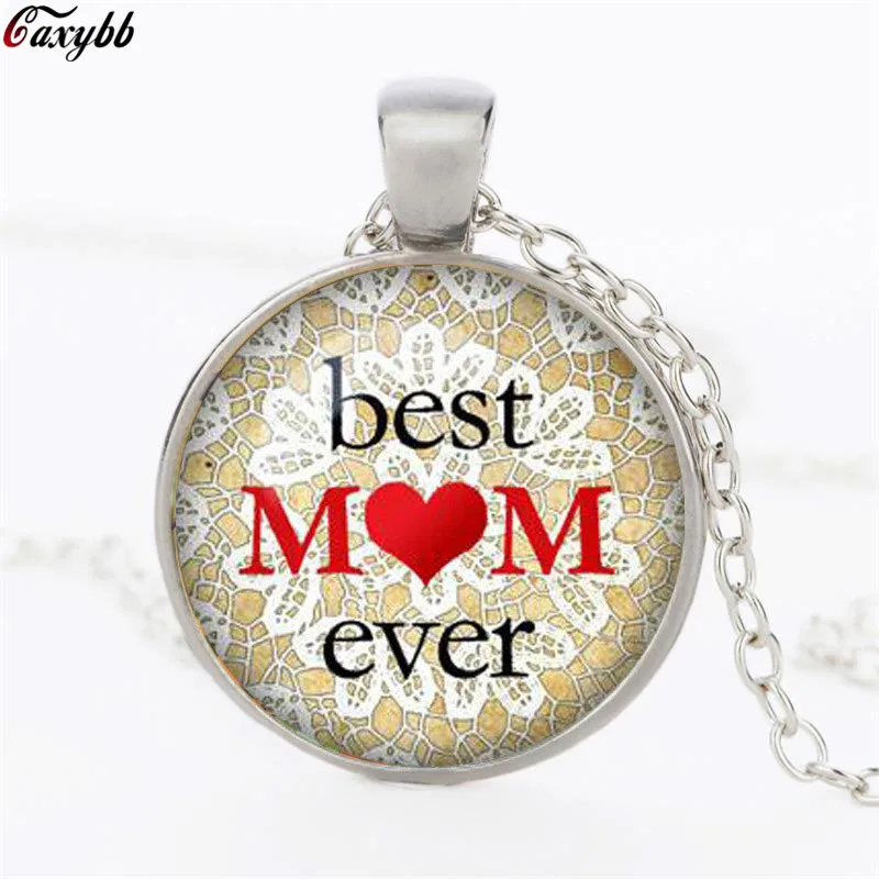Best Love Mom Ever Glass Cabochon Necklace Mother's Day Jewelry Gift for Mom Vintage Pendant Necklace
Best Love Mom Ever Glass Cabochon Necklace Mother's Day Jewelry Gift for Mom Vintage Pendant Necklace