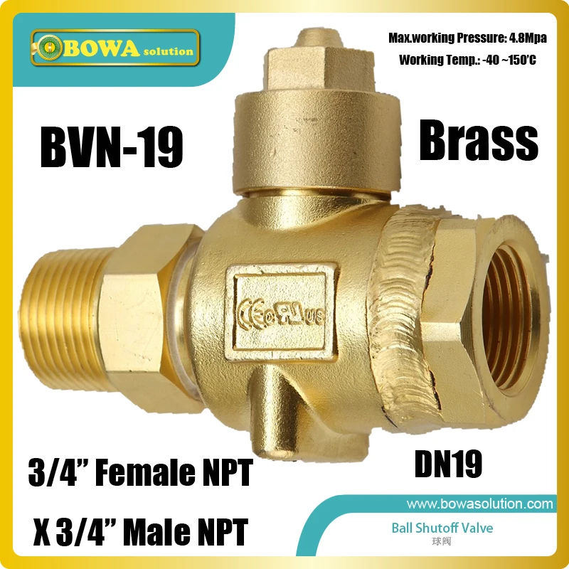 Шаровой клапан с резьбой 3/4 "NPT является хорошим выбором для R410a холодильной