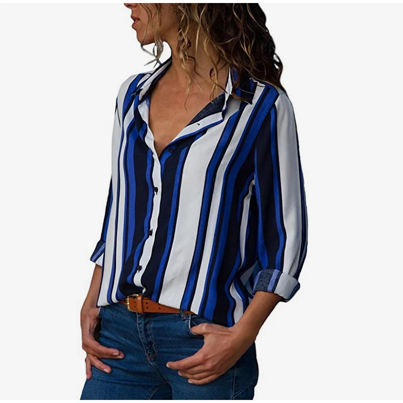 Plus Size Rainbow Striped Feminine Female Blouses Long Sleeve Turn Down Collar Button Women Shirts 2020 Fashion Loose Tops 5XL
Plus Size Rainbow Striped Feminine Female Blouses Long Sleeve Turn Down Collar Button Women Shirts 2020 Fashion Loose Tops 5XL