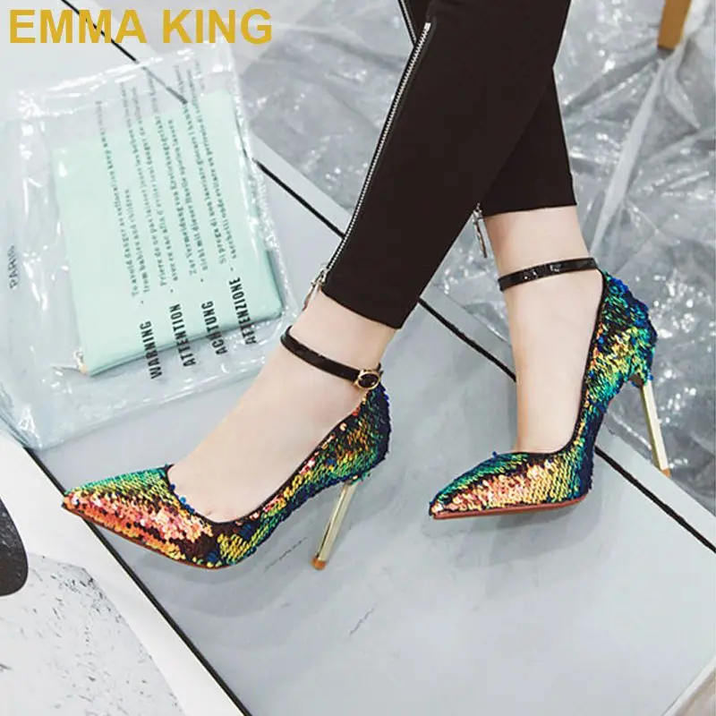 EMMA KING Bling Mermaid Sequins Pumps Sexy Women Party Shoes High Heels Pointy Toe Color Change Nightclub Shoes Stripper Heels
EMMA KING Bling Mermaid Sequins Pumps Sexy Women Party Shoes High Heels Pointy Toe Color Change Nightclub Shoes Stripper Heels