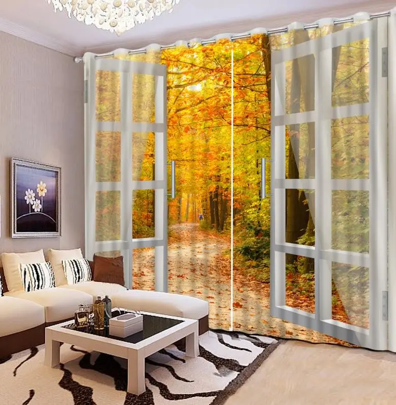 Modern Landscape Window Curtain beautiful autumn yellow Sheer 3D Curtains Painted Curtain For Bedroom and living room or hotel
Modern Landscape Window Curtain beautiful autumn yellow Sheer 3D Curtains Painted Curtain For Bedroom and living room or hotel