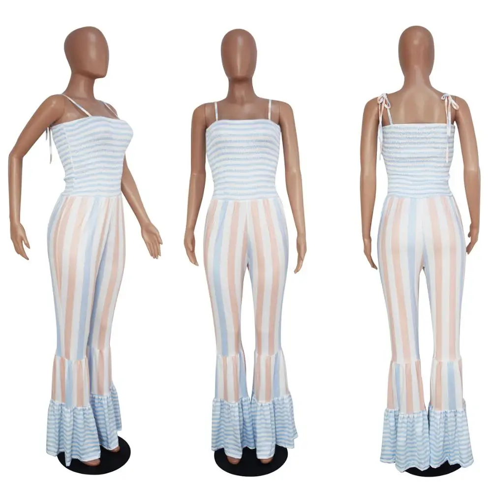 Rainbow Striped Print Sexy Bodycon Jumpsuits Strap Backless Women Plus Size Flare Romper Summer Sleeveless Club Party Overalls
Rainbow Striped Print Sexy Bodycon Jumpsuits Strap Backless Women Plus Size Flare Romper Summer Sleeveless Club Party Overalls