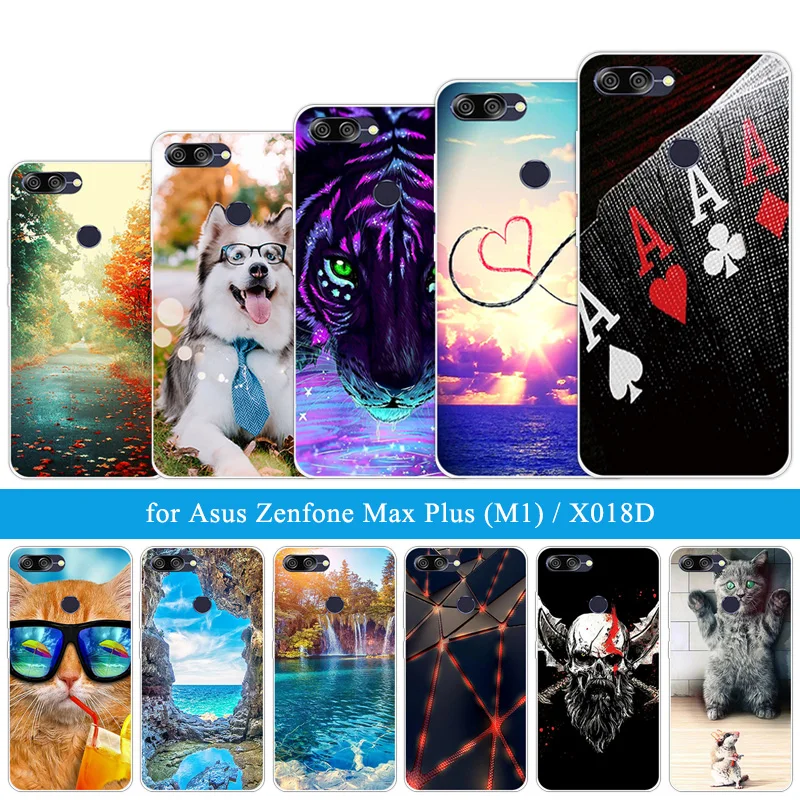 Чехлы для Asus ZenFone Max Plus M1 ZB570TL Siliocne 5 7 дюйма Для Zenfone X018DC мягкие чехлы из ТПУ|Бамперы|