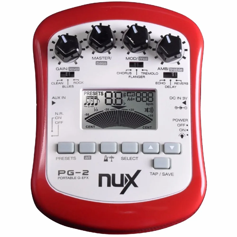 NUX PG 2 портативная гитарная педаль профессиональный 3 преамп 6 эффектов модуляции