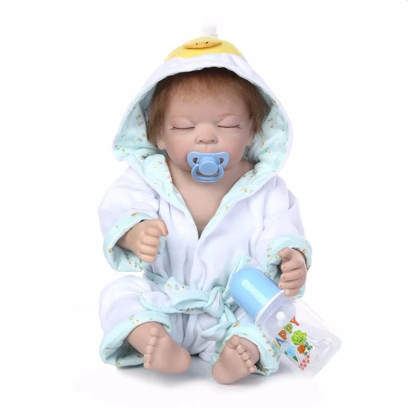 20" Full silicone reborn babies dolls bebe 50cm lifelike bathe boy doll for lovely children Birthday cute Present playmate Toy
20" Full silicone reborn babies dolls bebe 50cm lifelike bathe boy doll for lovely children Birthday cute Present playmate Toy