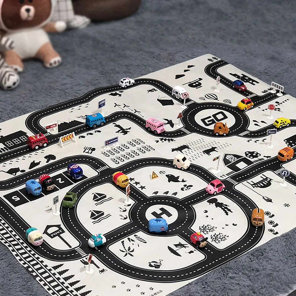 130*100CM Kids Play Mat Educational Toys For Children Games Road Carpet kids rugs for Car City Scene Taffic Highway Map Modern
130*100CM Kids Play Mat Educational Toys For Children Games Road Carpet kids rugs for Car City Scene Taffic Highway Map Modern