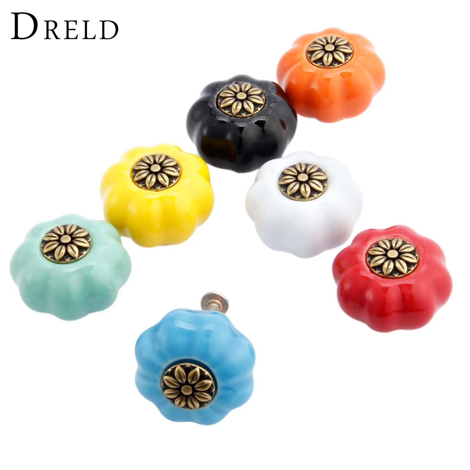 DRELD 7Pc Pumpkin Ceramic Door Knob Furniture Handle Cupboard Drawer Cabinet Knobs and Handles Kitchen Pull Handle for Furniture
DRELD 7Pc Pumpkin Ceramic Door Knob Furniture Handle Cupboard Drawer Cabinet Knobs and Handles Kitchen Pull Handle for Furniture