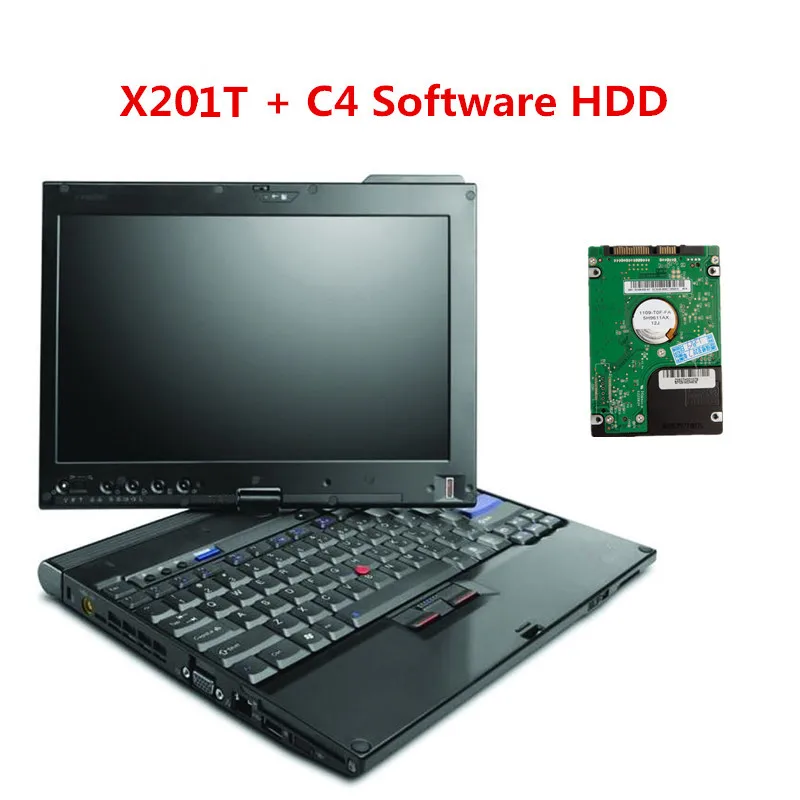 90% новый ноутбук X201t для obd2 разъем MB STAR C4 программное обеспечение входит в HDD