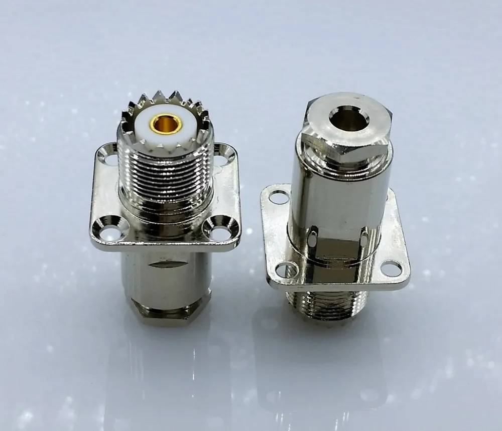 SL16 UHF type M type Female Connector 4-hole with panel mount for 50-3 RG58 RG142 LMR195 RG400 coaxial cable 1pcs
SL16 UHF type M type Female Connector 4-hole with panel mount for 50-3 RG58 RG142 LMR195 RG400 coaxial cable 1pcs