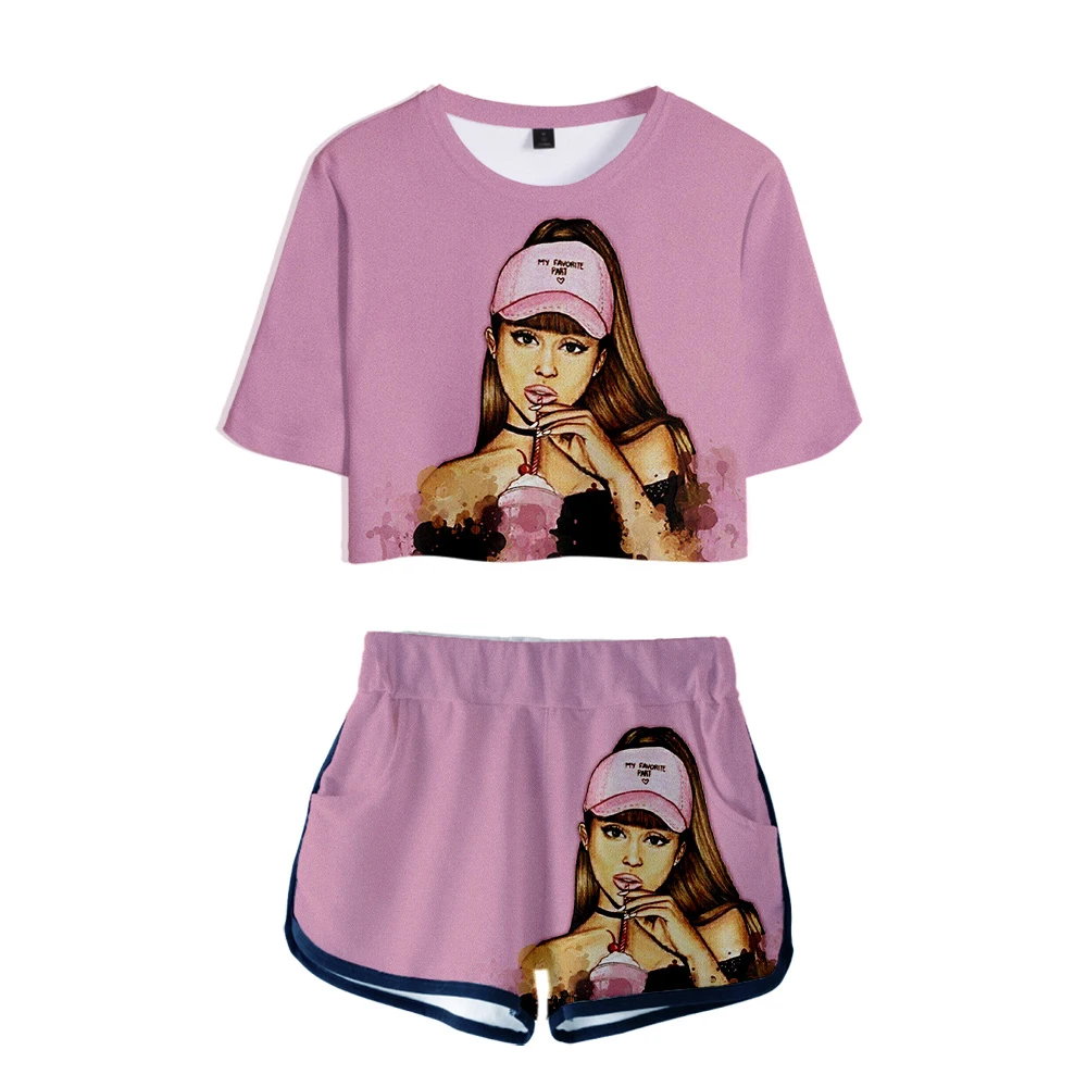2019 New Ariana Grande Two Piece Set and Short Pants 3D Women Sets lovely Dew navel T shirt and Short Pants Street clothing
2019 New Ariana Grande Two Piece Set and Short Pants 3D Women Sets lovely Dew navel T shirt and Short Pants Street clothing