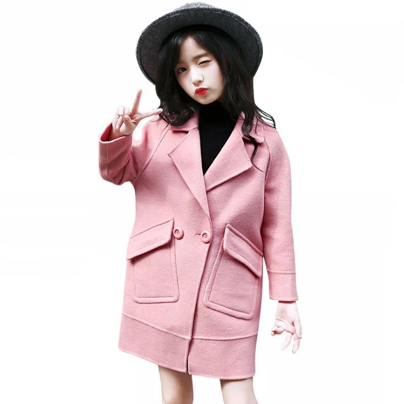 Girls Wool Coat Children's Clothing 2018 Winter Autumn Warm Velvet Thick Long Section Woolen Jacket For 6 8 10 12 14 Years
Girls Wool Coat Children's Clothing 2018 Winter Autumn Warm Velvet Thick Long Section Woolen Jacket For 6 8 10 12 14 Years