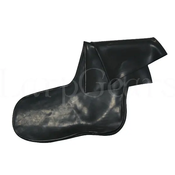 Free Shipping ! Black Fetish Latex Rubber Gummi Socks Fetish Rubber Short Socks