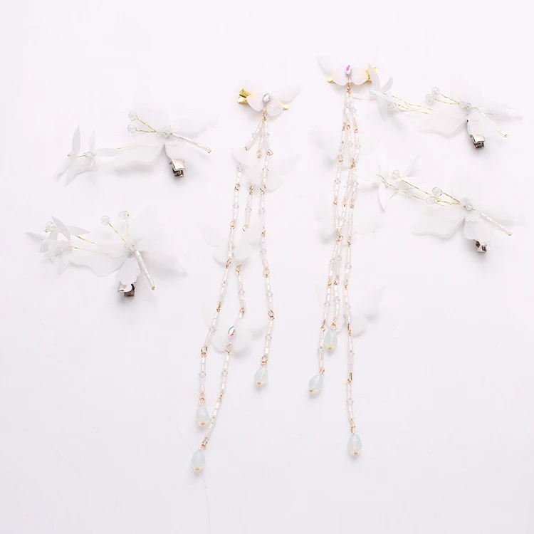 Costume Hanfu Headdress White Butterfly Hairpin Japanese and Korean Earrings Set Hair Accessories
Costume Hanfu Headdress White Butterfly Hairpin Japanese and Korean Earrings Set Hair Accessories