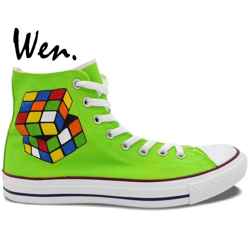 Wen Green Hand Painted Sneakers Design Custom Nerds Gone Wild Men Women's High Top Canvas Shoes
Wen Green Hand Painted Sneakers Design Custom Nerds Gone Wild Men Women's High Top Canvas Shoes