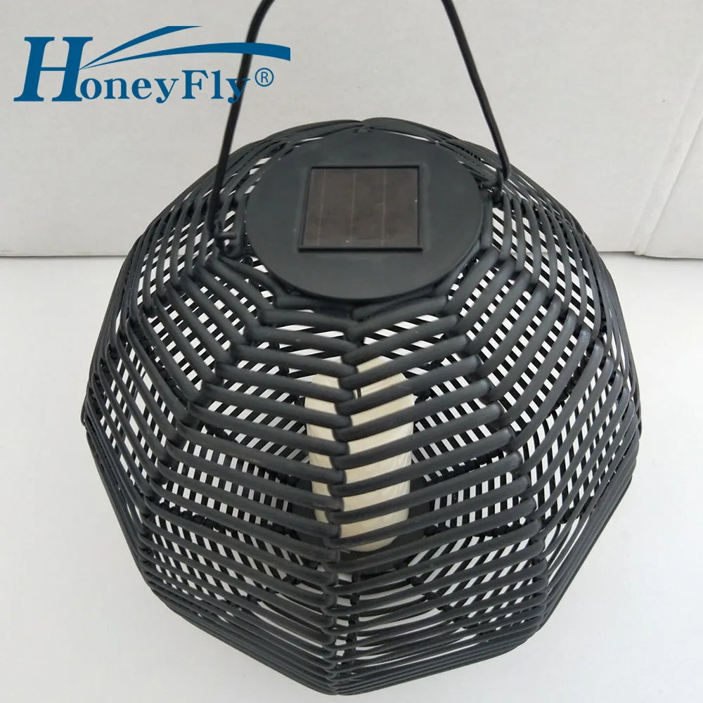 HoneyFly светодиодная Солнечная лампа для изготовления железа 1 Вт мини ротанговая