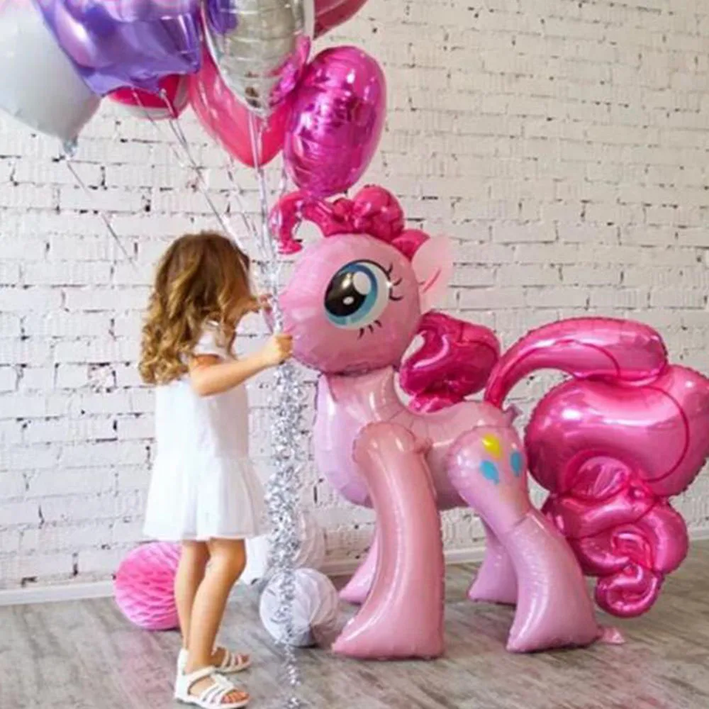 1 шт. 100*97 см розовые маленькие лошади фольгированные гелиевые шары воздушные