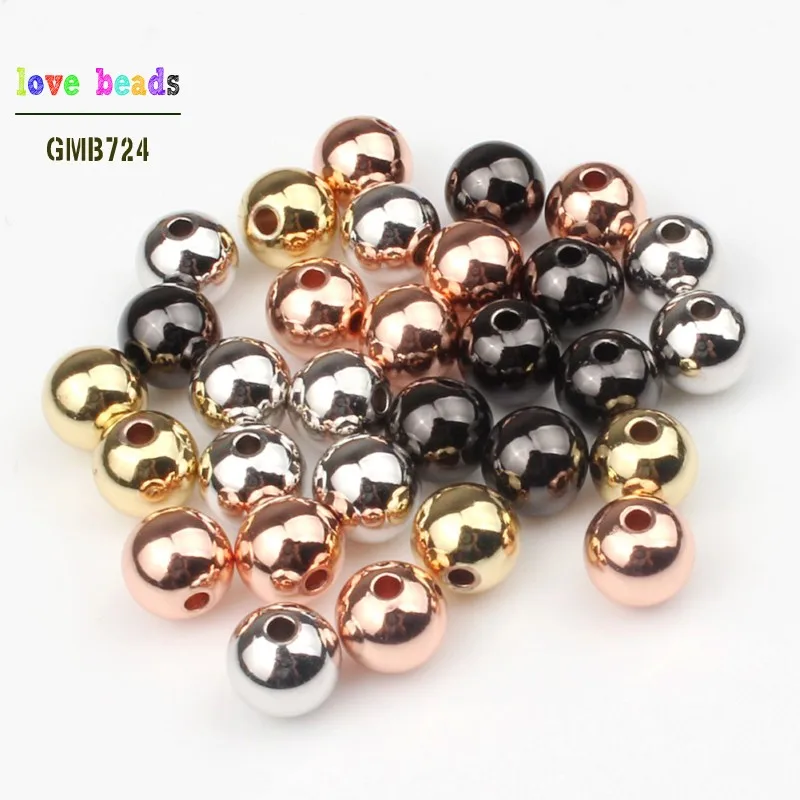 Size 3/4/5/6/8mm Gold Silver Color Copper Spacer beads Ball Metal Loose Beads for Charms Bracelets Findings Jewelry Making
Size 3/4/5/6/8mm Gold Silver Color Copper Spacer beads Ball Metal Loose Beads for Charms Bracelets Findings Jewelry Making