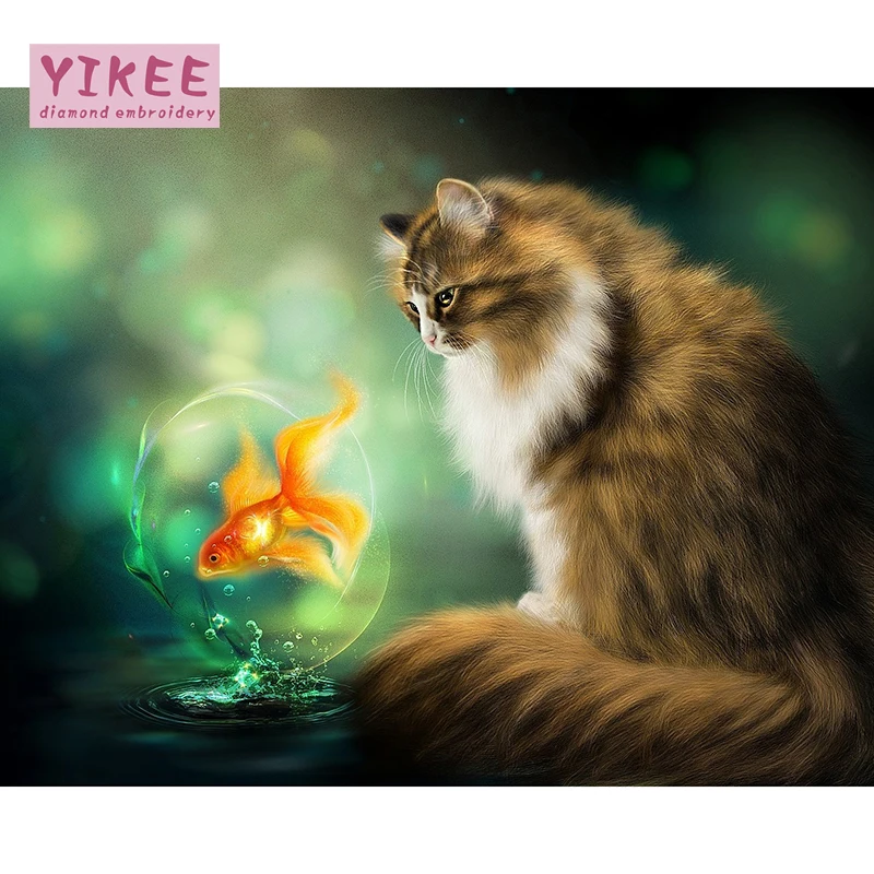 YIKEE Diamond Embroidery Fish Cat 5d diy Full Square Diamond Painting Rhinestone Mosaic Painting Home Decor h928
YIKEE Diamond Embroidery Fish Cat 5d diy Full Square Diamond Painting Rhinestone Mosaic Painting Home Decor h928