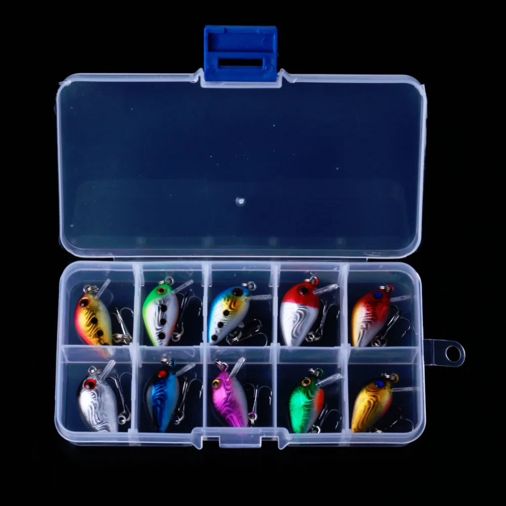 HENGJIA 10pcs 1.5g Mini Crank Fishing lure bait set kit case Storage box Crankbait swimbait wobblers small mouth bass carp pesca 
HENGJIA 10pcs 1.5g Mini Crank Fishing lure bait set kit case Storage box Crankbait swimbait wobblers small mouth bass carp pesca