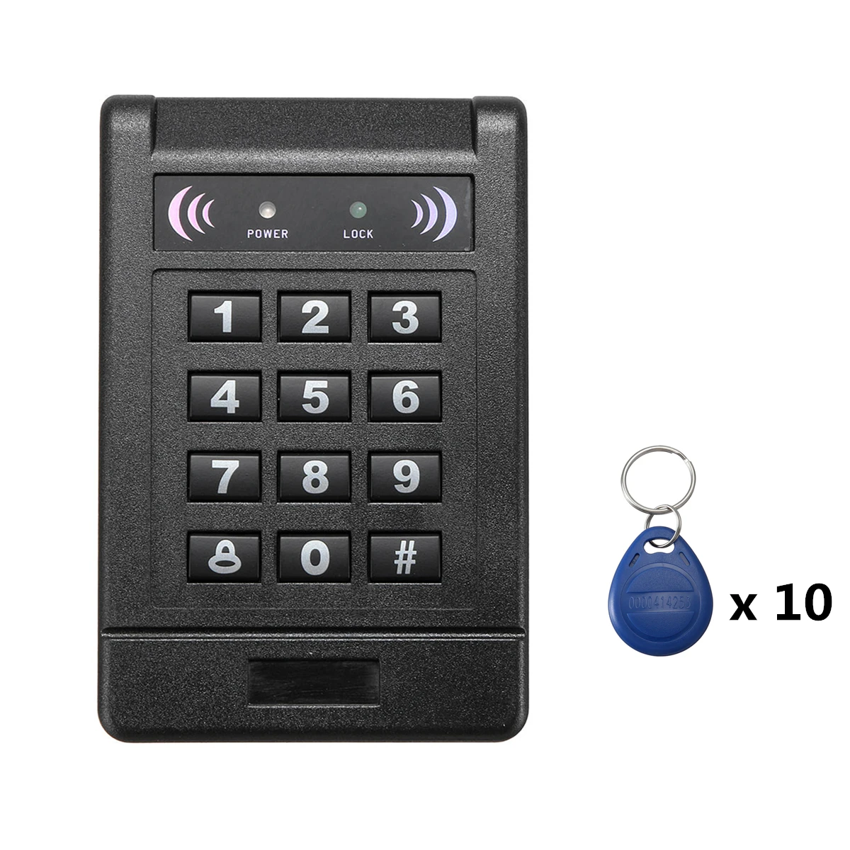 125 кГц Rfid автономная клавиатура управления доступом EM RFID кард ридер с 10 брелками